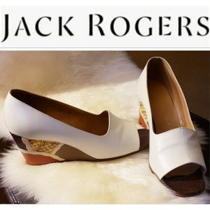 Jack Rogers Vintage Leather Wedge Heels
